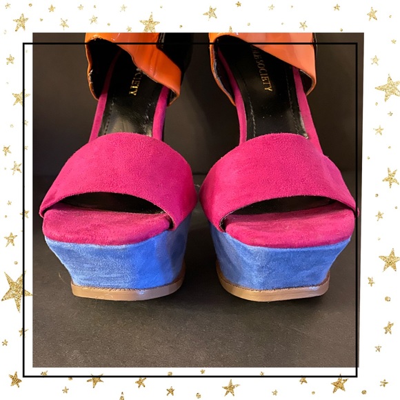 Sole Society Patent Suede Platform Heels 5 - Picture 5 of 7